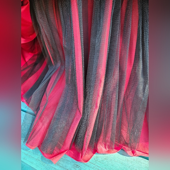 David's Bridal Apple Red Gown - Picture 6 of 14